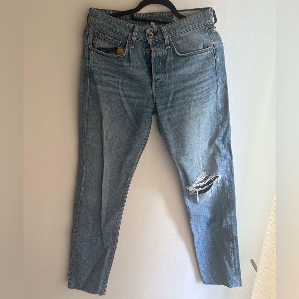 RAG & BONE Rosa Mid-Rise Boyfriend Jeans - Jones W/ Holes (Size 25) - NWOT! - Picture 6 of 7